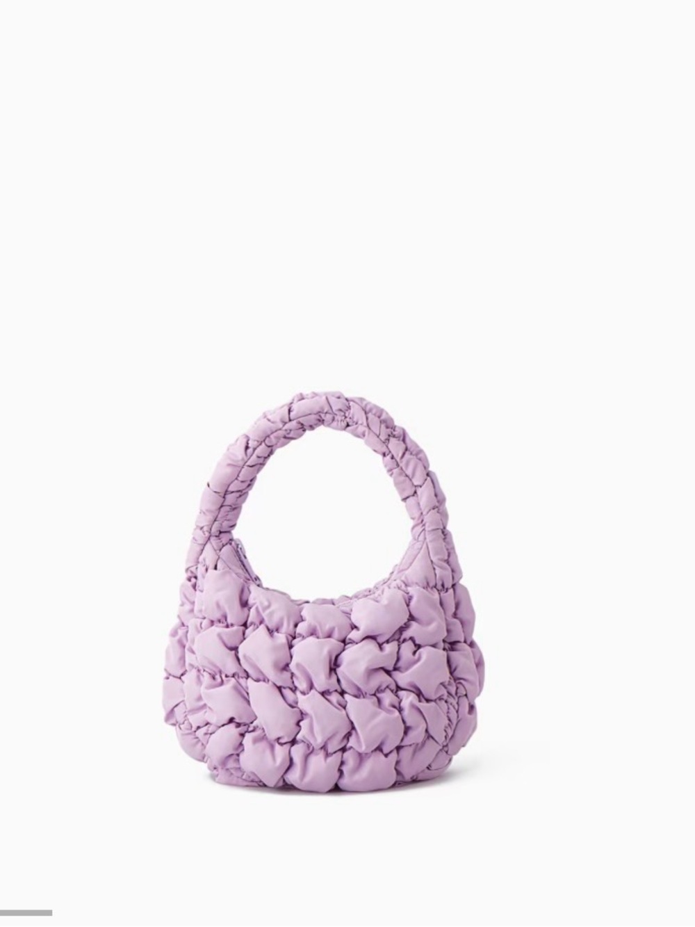 COS Lavender Quilted Braided-Handle Mini Bag